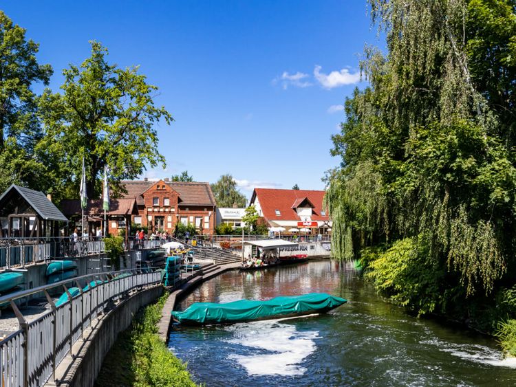 Ansicht der Stadt Burg im Spreewald